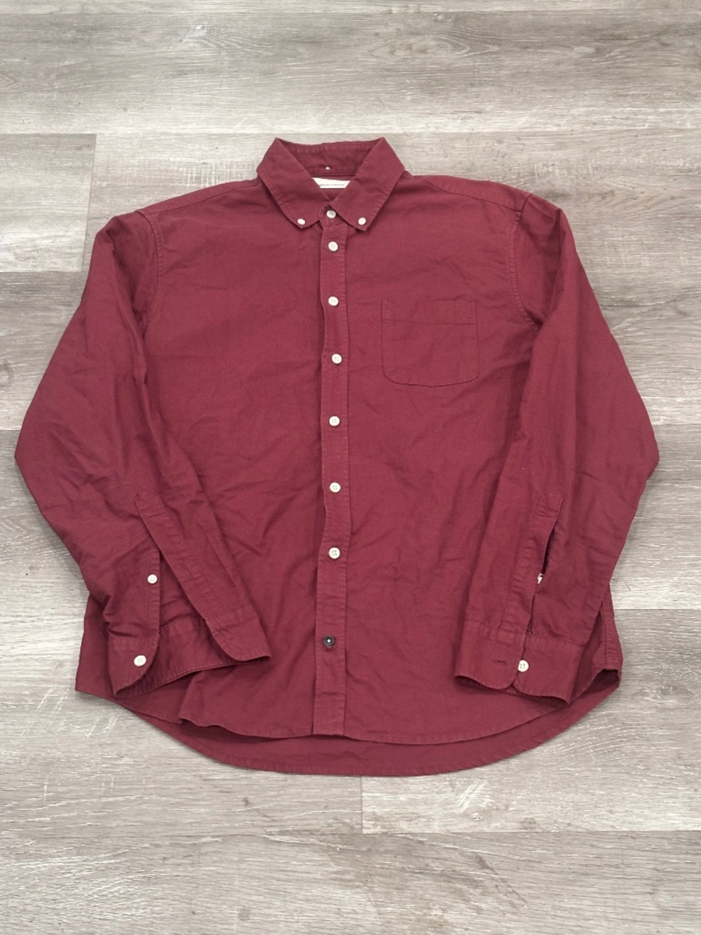 Taylor Stitch The Jack Shirt In Burgundy Oxford Button Down Mens 42